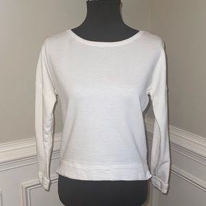 H&M cropped sweatshirt white size XS